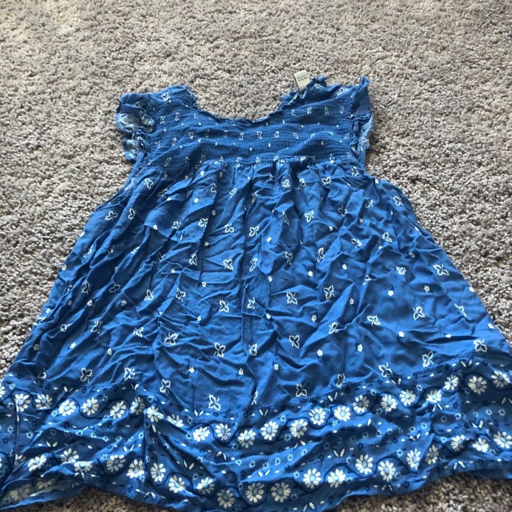 Smocked floral blouse